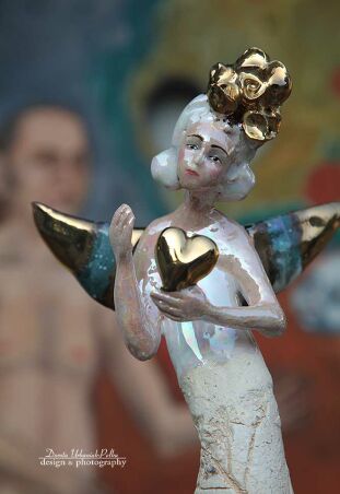 ANIOŁ TURMALINOWY Z SERDUSZKIEM