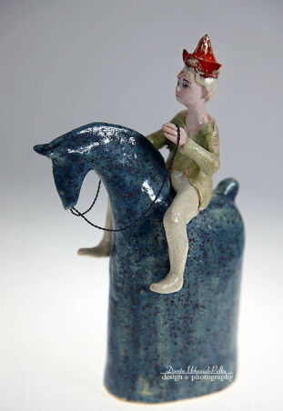 KONIK Z MALOWANYM CHŁOPCEM