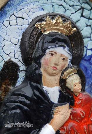 MATKA BOŻA Z DZIECIĄTKIEM - KAFEL CERAMICZNY