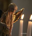 ANIOŁ TURMALINOWY ZE ZŁOTĄ WIOLONCZELĄ