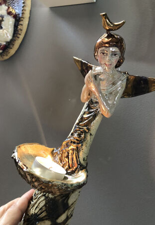 ANIOŁ  O SKRZYDŁACH ZŁOTYCH - ŚWIECZNIK