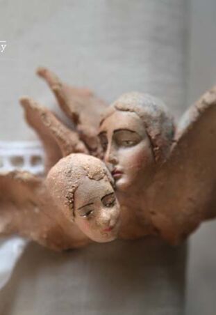 GŁÓWKI ANIELSKIE NA ŚCIANĘ 