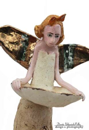 ANIOŁ TURMALINOWY Z KOKARDĄ