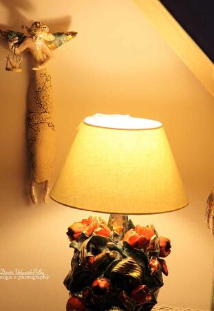 ANIOŁ TURMALINOWY Z PTASZKIEM W KLATCE