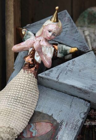 ANIOŁ  TURMALINOWY  Z MIEDZIANĄ SYGNAŁÓWKĄ