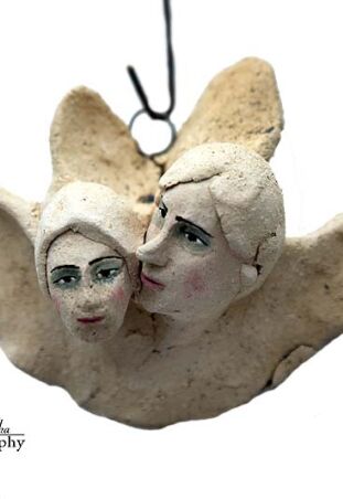 GŁÓWKI ANIELSKIE PODWÓJNE  NA ŚCIANĘ 