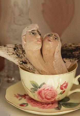 GŁÓWKI ANIELSKIE NA ŚCIANĘ 