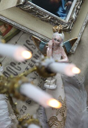 ANIOŁ TURMALINOWY Z KLATKĄ