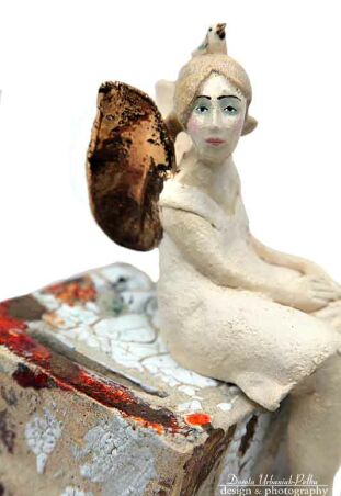 SKARBONKA Z SIEDZĄCYM ANIOŁEM