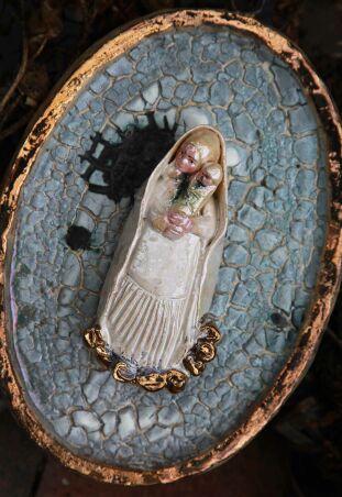 KAFEL  MADONNA Z DZIECIĄTKIEM