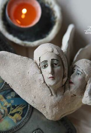 GŁÓWKI ANIELSKIE NA ŚCIANĘ 