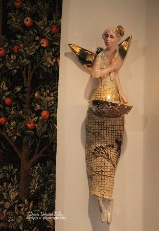 ANIOŁ  TURMALINOWY -  ŚWIECZNIK