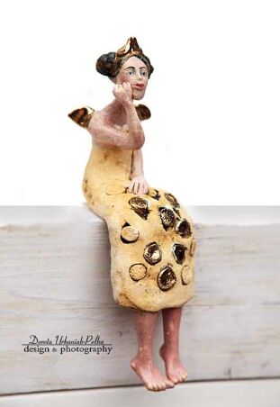 ANIOŁ SZAMOTOWY Z PTAKAMI 