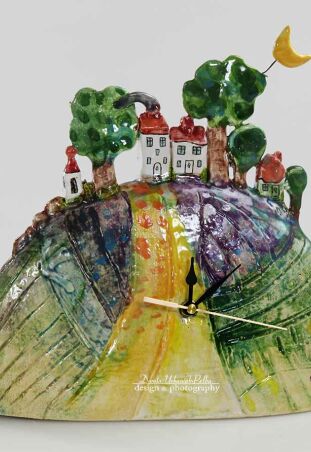 JESIENNY PRZEDWIECZÓR Z ŻÓŁTYM KSIĘŻYCEM